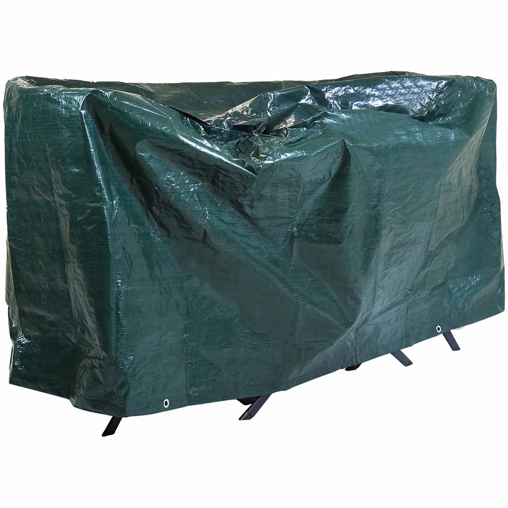Charles Bentley Small Green Round Tarpaulin Furniture Cover Image 2