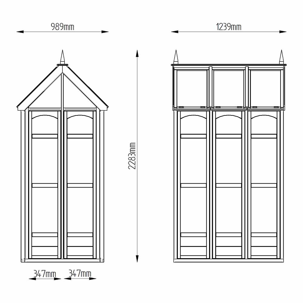 Forest Garden Victorian Timber 3 x 4ft Walkaround Greenhouse Image 6