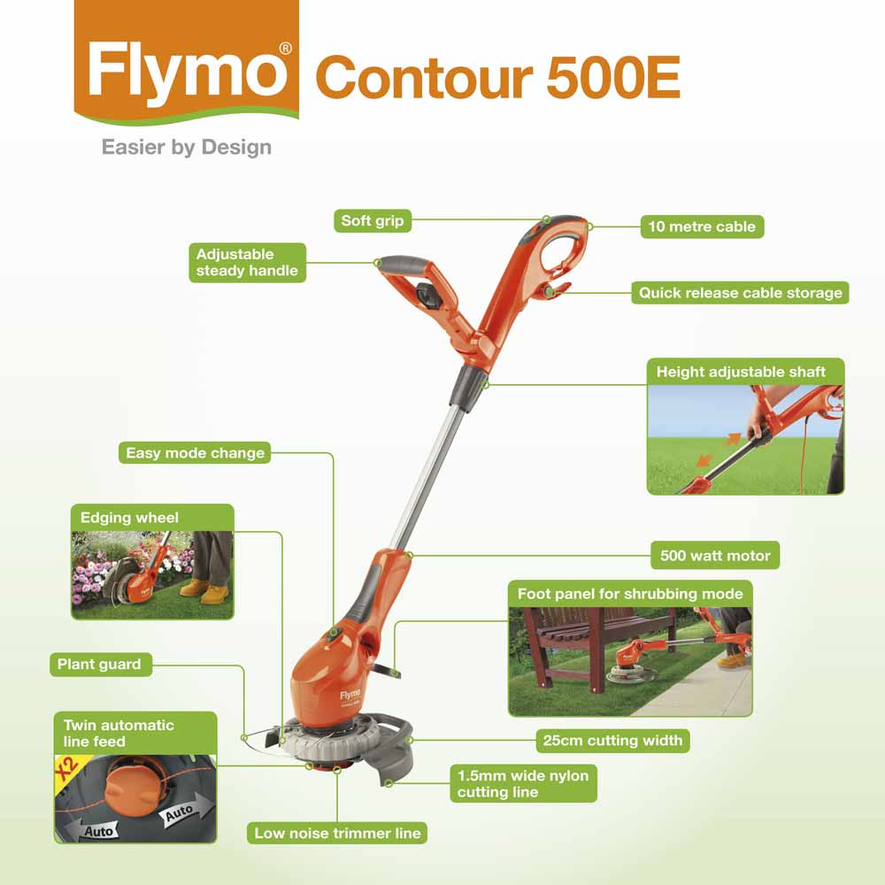 Flymo Contour 500E Electric Grass Trimmer Image 9