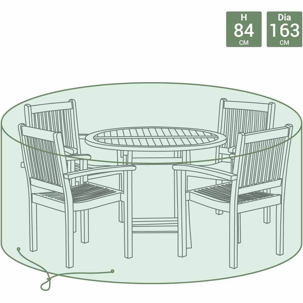 Charles Bentley Medium Green Round Tarpaulin Furniture Cover Image 2