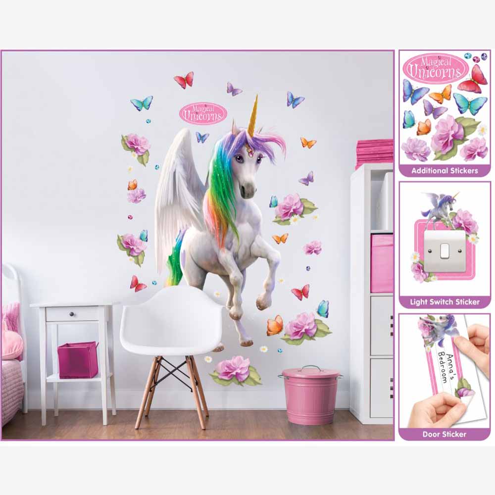 Walltastic Magical Unicorn Large Character Sticker Image 2