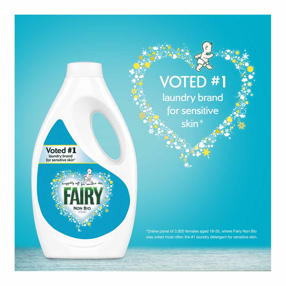 Fairy Non Bio For Sensitive Skin Washing Liquid 54 Washes 1.89L Image 4