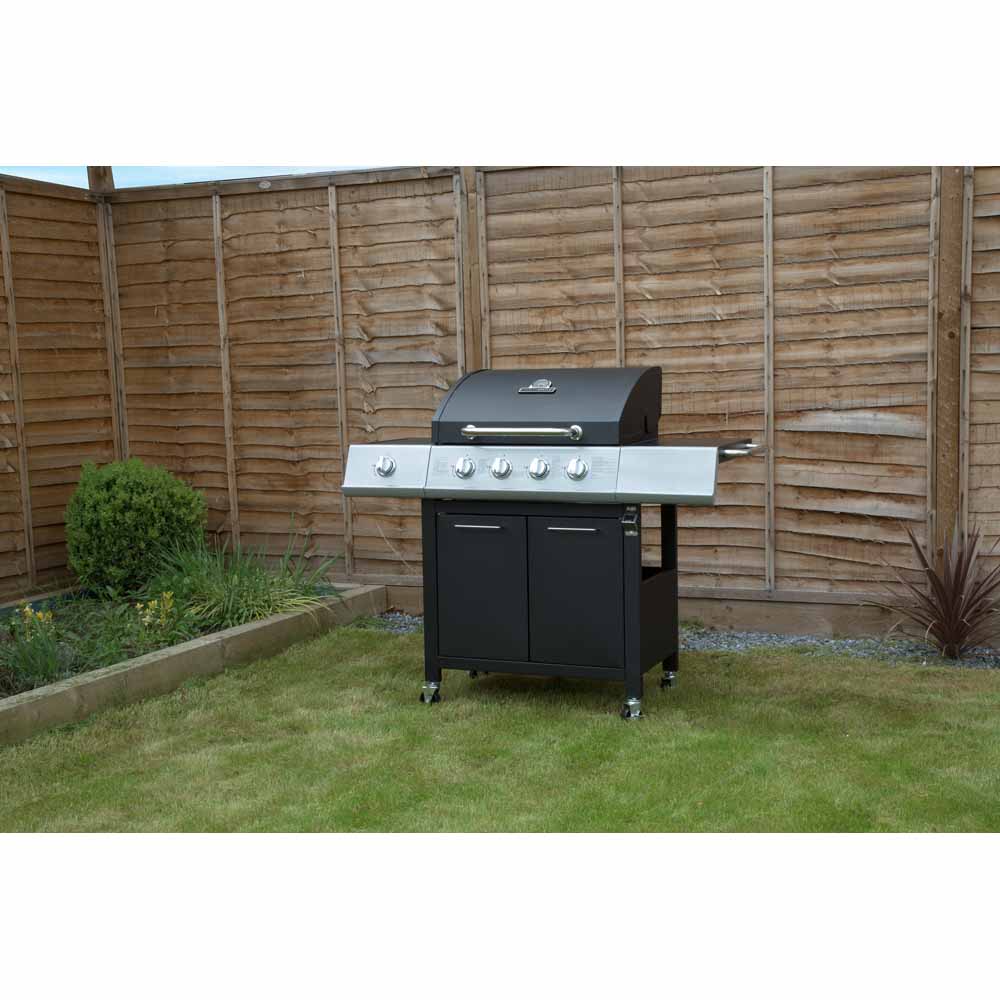 Charles Bentley 4 Burner + 1 Side Burner Gas BBQ Black Image 10