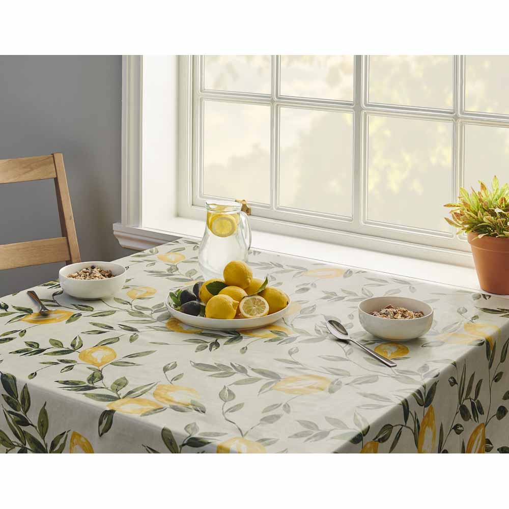 Wilko Lemons PVC Tablecloth 132 x 178cm Image 2