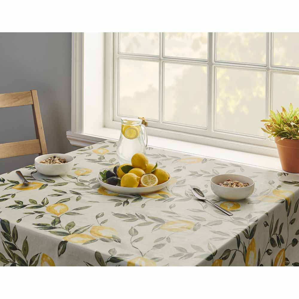 Wilko Lemons PVC Tablecloth 132 x 178cm Wilko