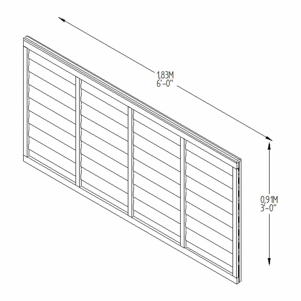 Forest Garden Superlap Pressure Treated  Fence Panel 6 x 3ft 6 Pack Image 4