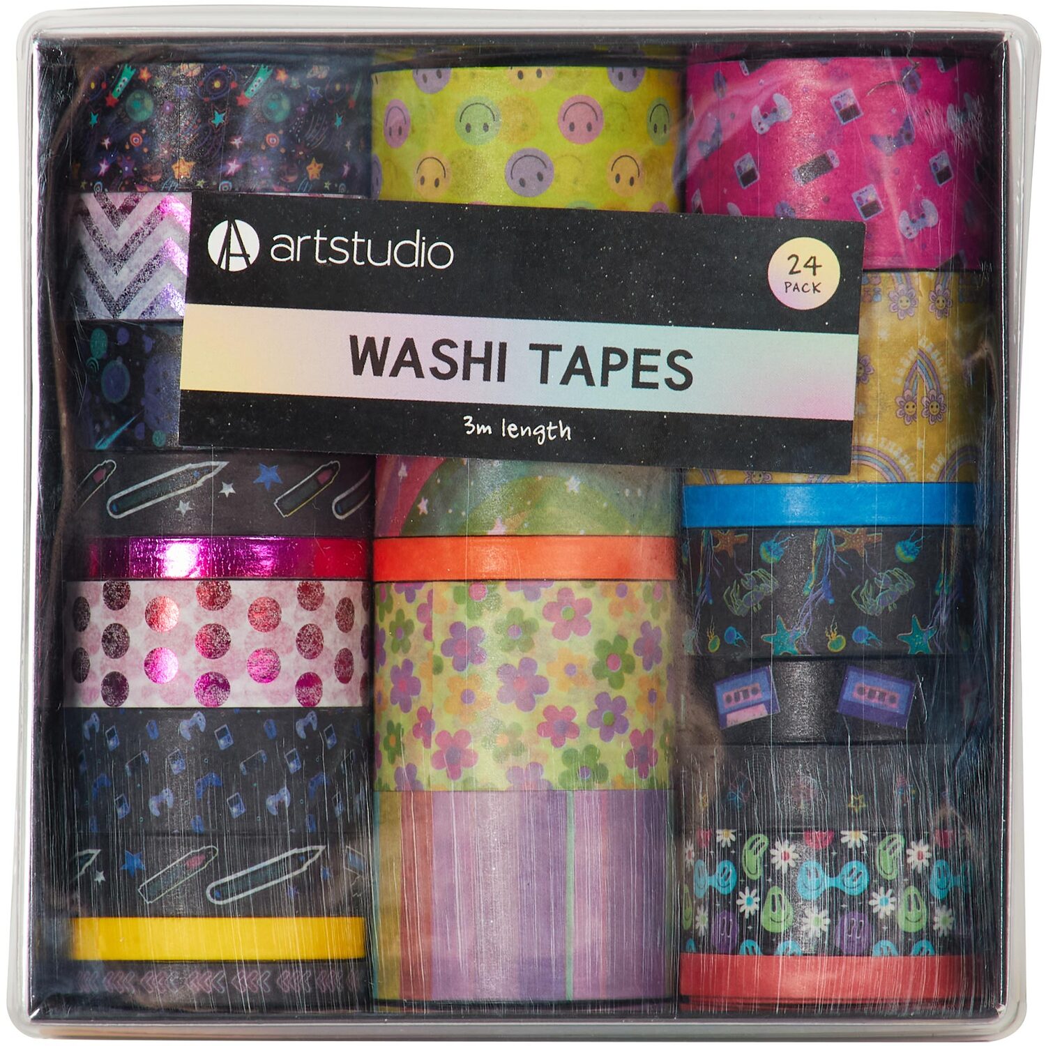 Art Studio Pack of 24 Washi Tapes Wilko