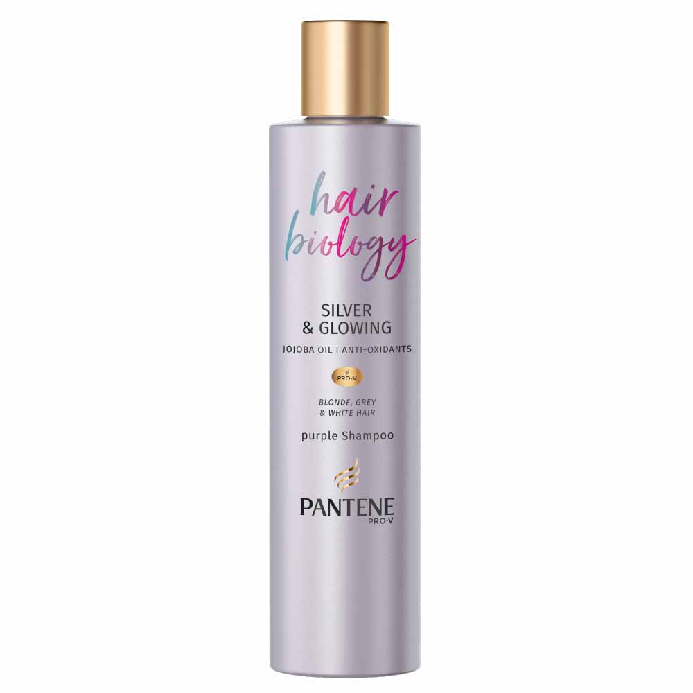 Pantene Hair Biology Silver & Glowing Shampoo 250ml | Wilko