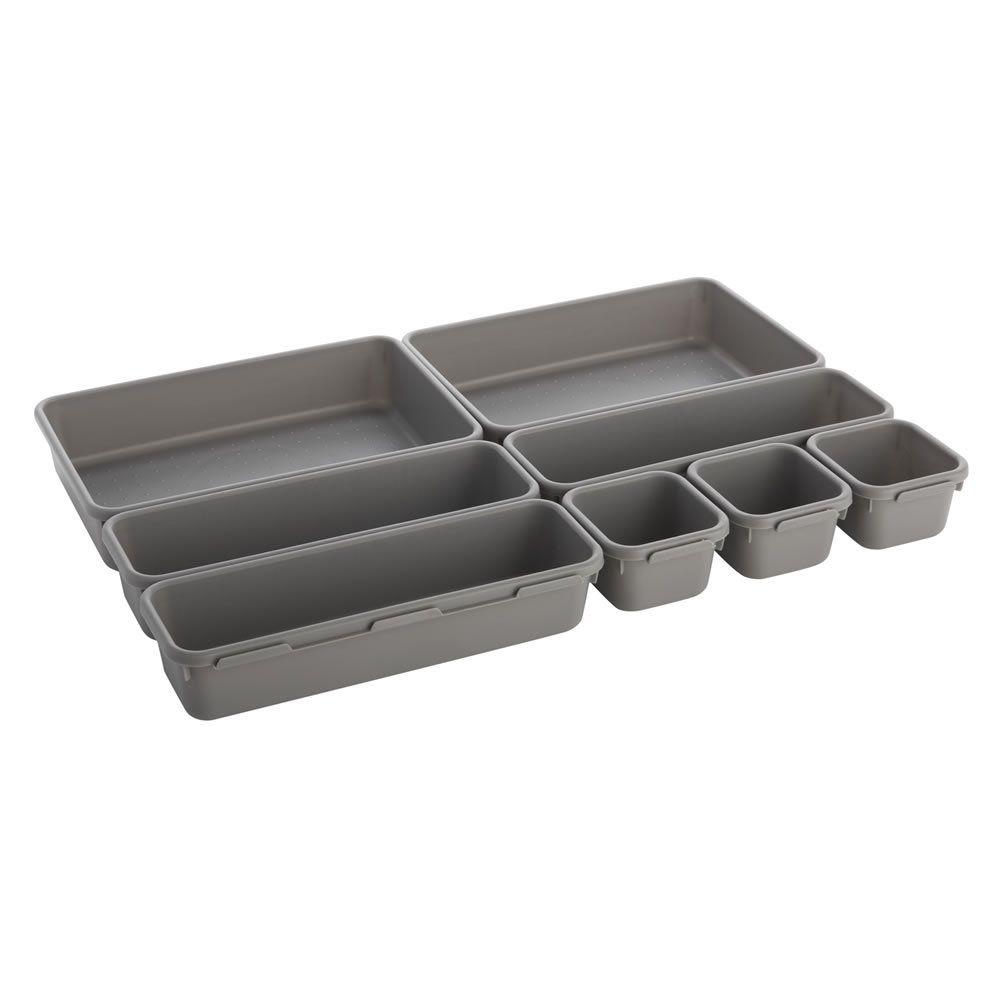 Wilko Interlocking Drawer Organisers 8 pack Wilko