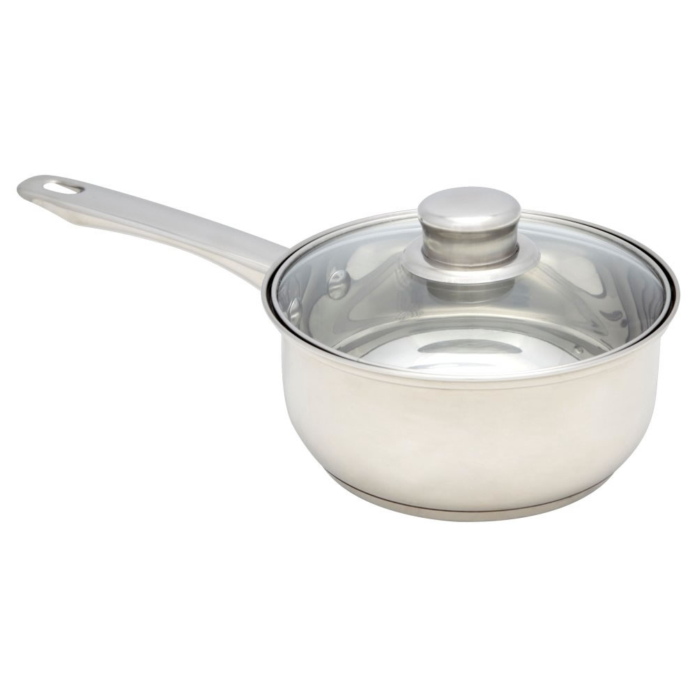 Wilko 16cm Stainless Steel Saucepan with Lid Wilko