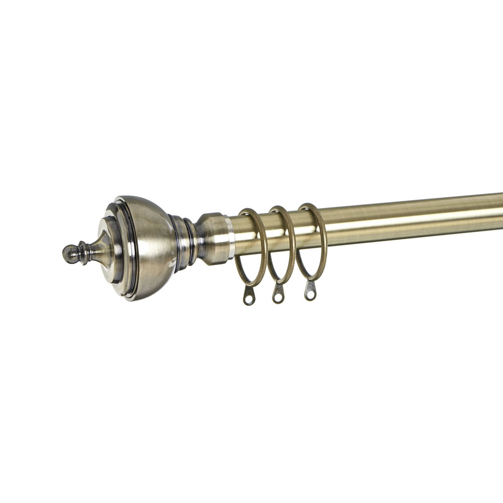 Wilko Vienna 170 300cm Brass Effect Curtain Pole Wilko