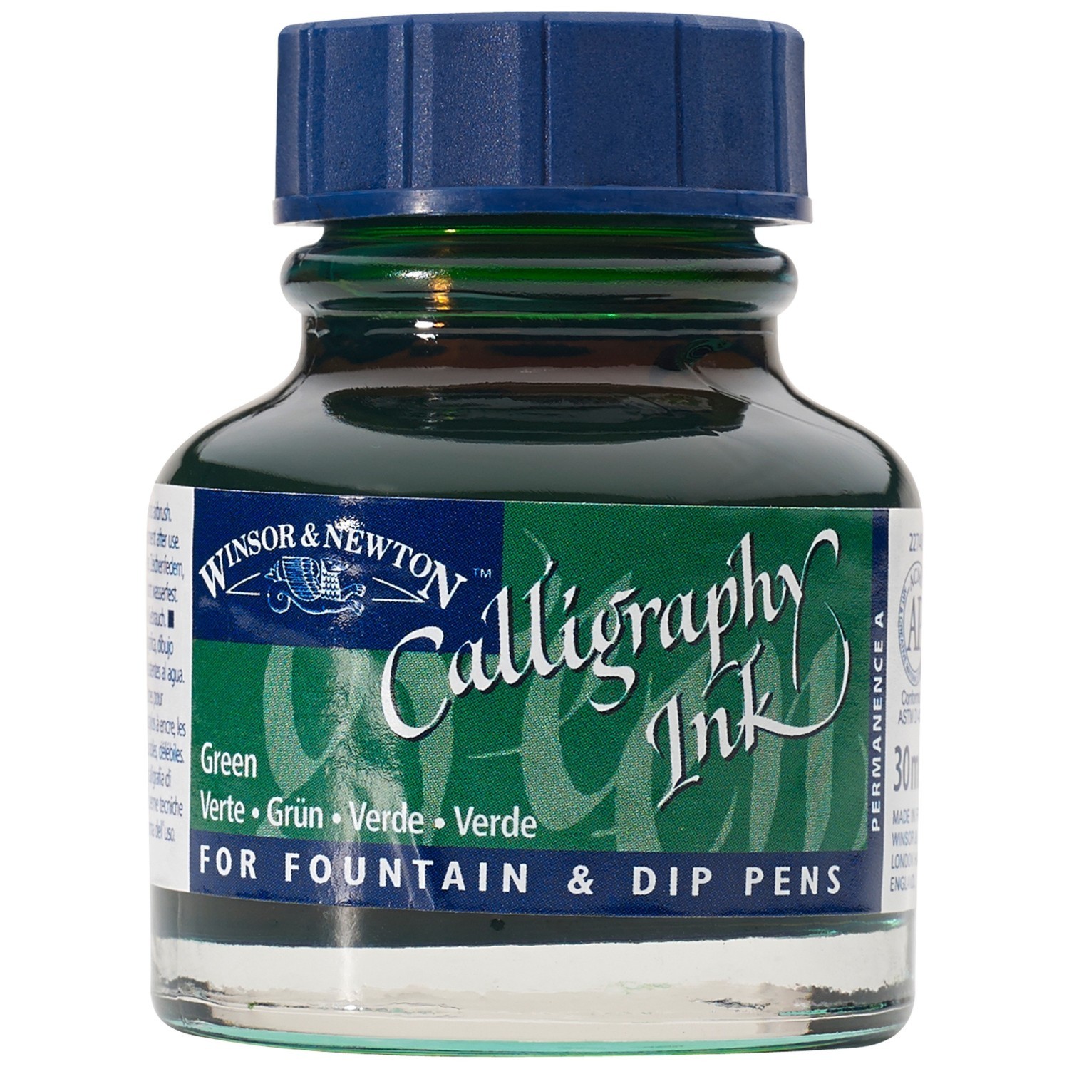 New Ground Ink Winsor and Newton 30ml Calligraphy Ink - Green | Wilko