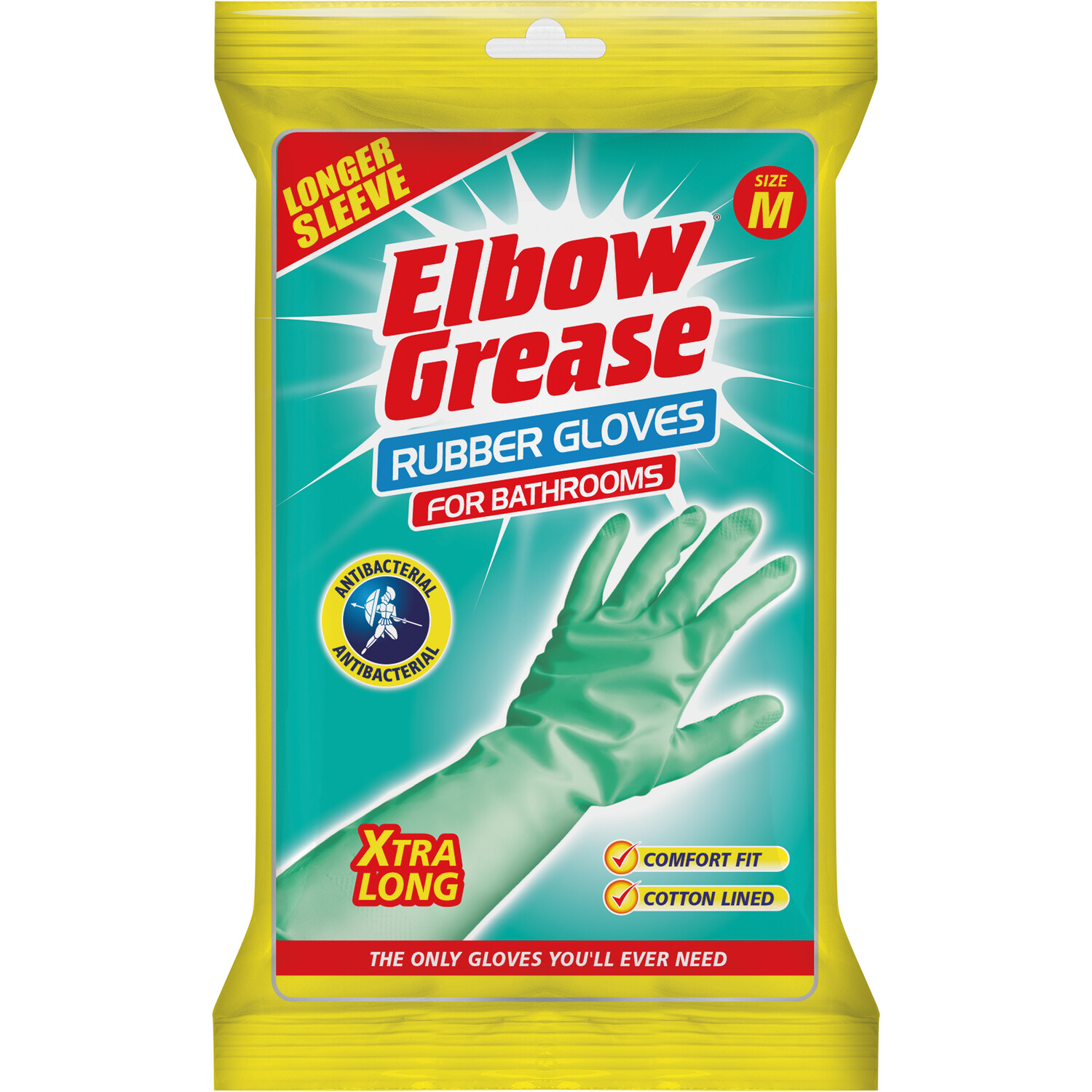 Elbow Grease Rubber Gloves for Bathrooms Blue Wilko