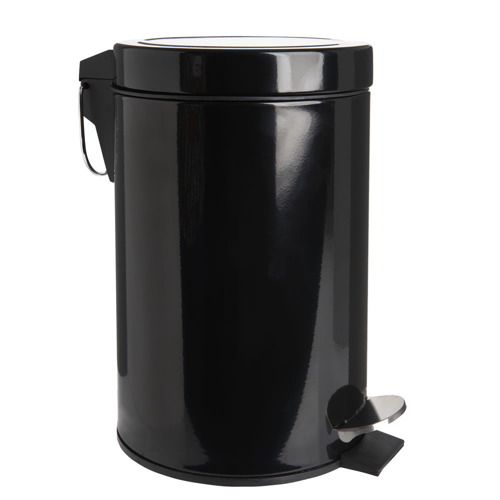 Wilko Small Black Pedal Bin Wilko