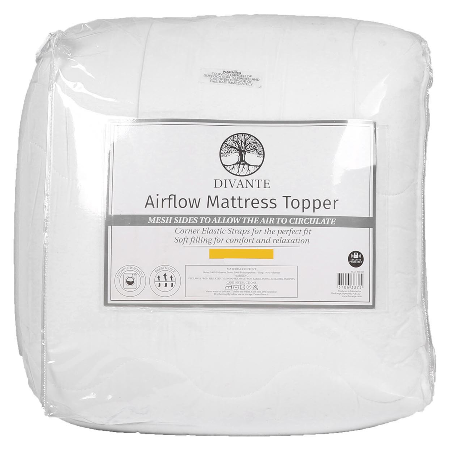 Divante King Size Airflow Mattress Topper Wilko