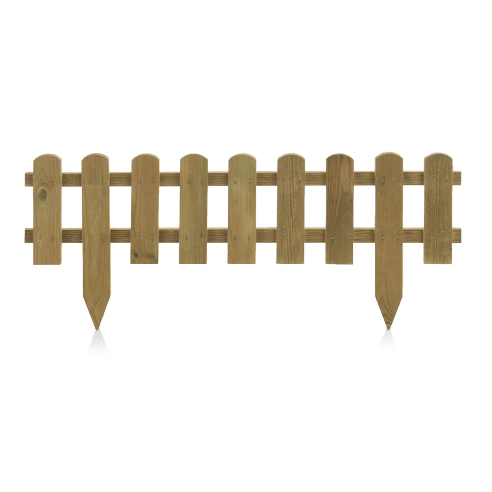 Wilko 99 x 25cm Picket Fence Lawn Edging Wilko