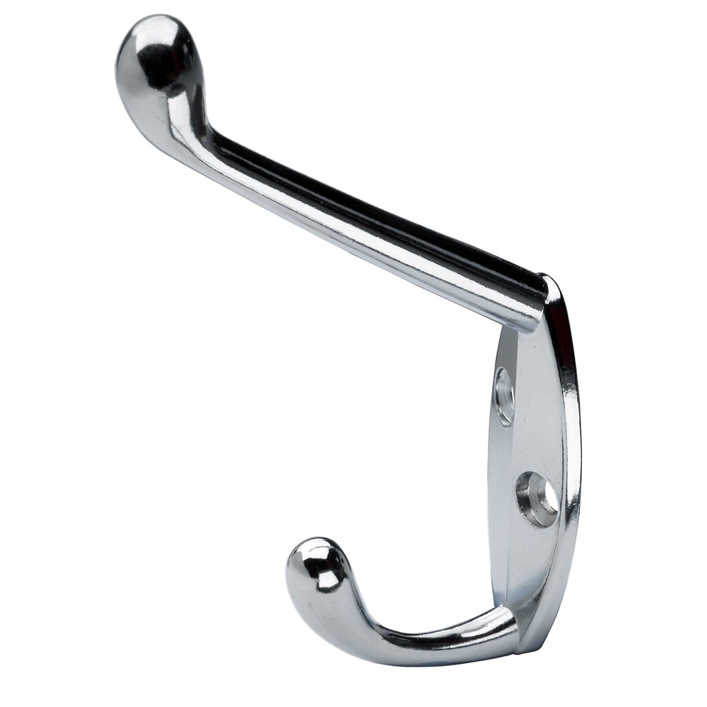Wilko Chrome Effect Hat and Coat Hook Wilko