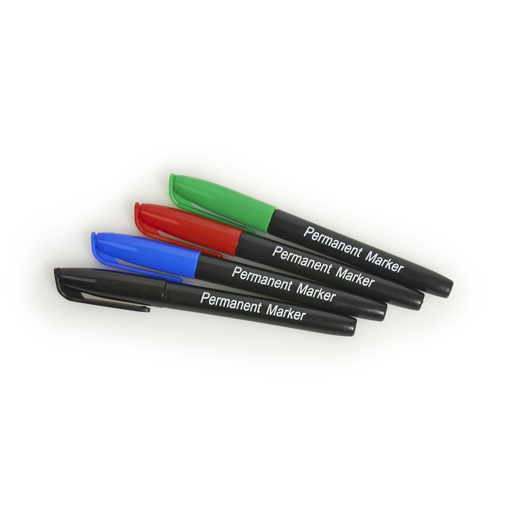 Wilko Slim Permanent Marker 4 pack Wilko