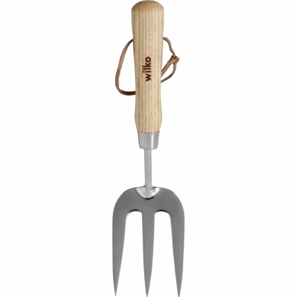 Wilko Wood Handle Stainless Steel Hand Fork Wilko