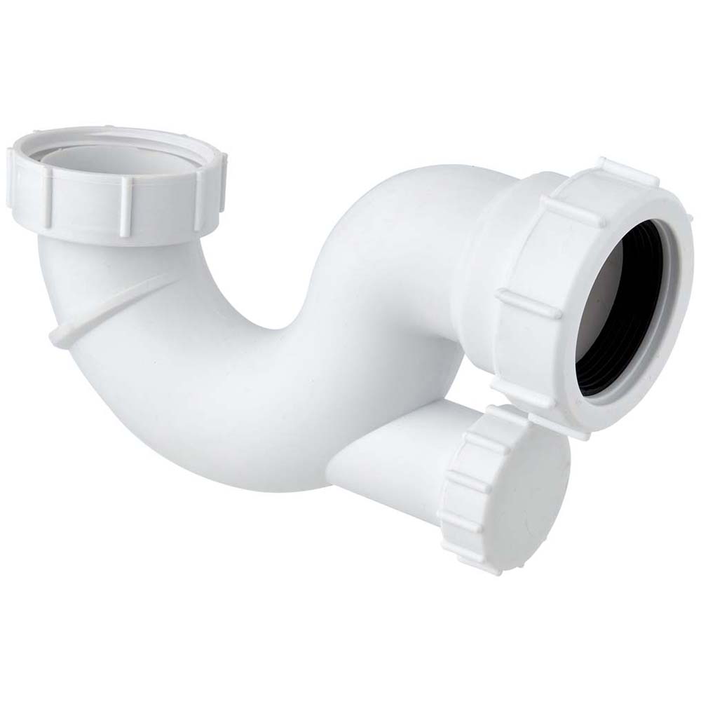 Wilko 40mm Universal Fit Shallow Bath Waste Trap Wilko