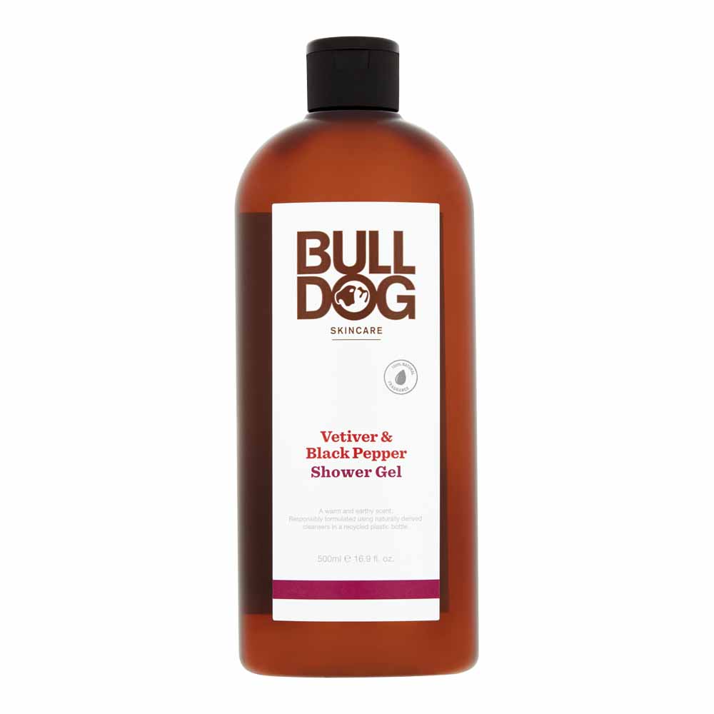 Bulldog Black Pepper Shower Gel 500ml Wilko