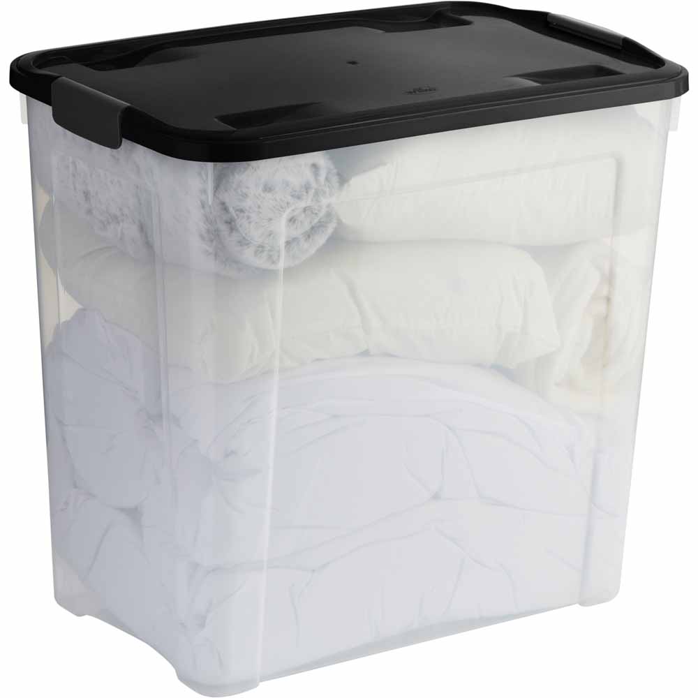 Wilko 90L Modular Storage Box with Lid Wilko