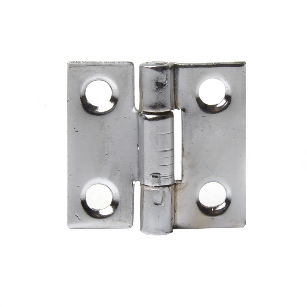 Wilko 25mm Chrome Plated Light Butt Hinge 2 Pack Wilko