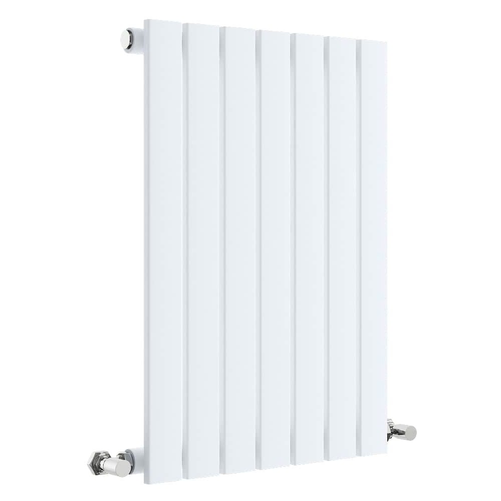 White Single Panel Radiator nuie Sloane Horizontal Satin White Single Panel Radiator 600 x 412mm ...