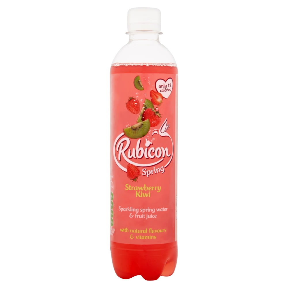 Rubicon Spring Strawberry and Kiwi Sparkling Water 500ml Wilko