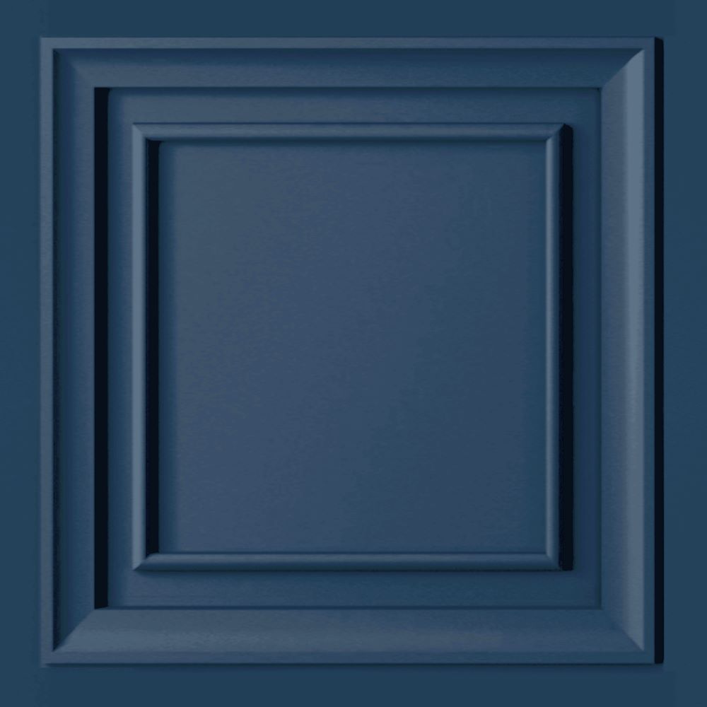 Fresco Wood Panel Blueberry Wallpaper Wilko