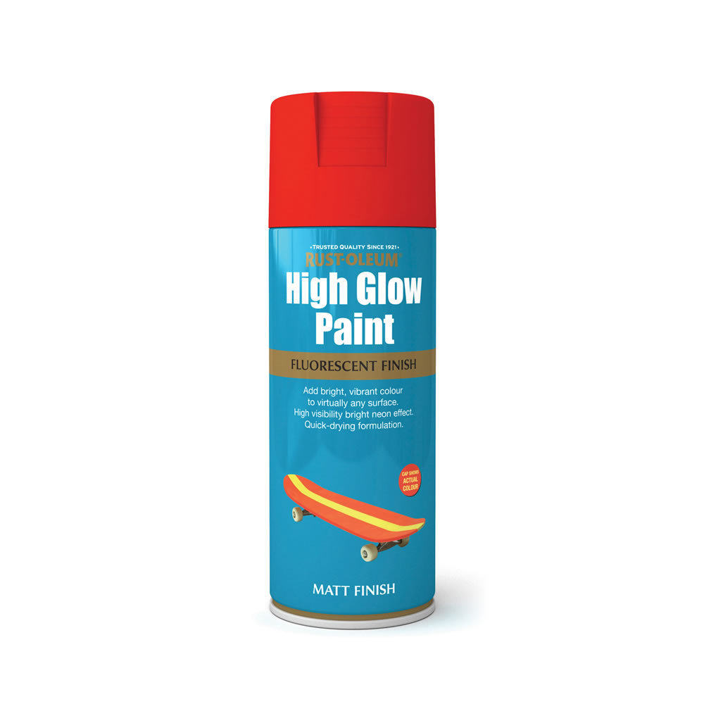 RustOleum High Glow Paint Spray Red Orange 400ml Wilko