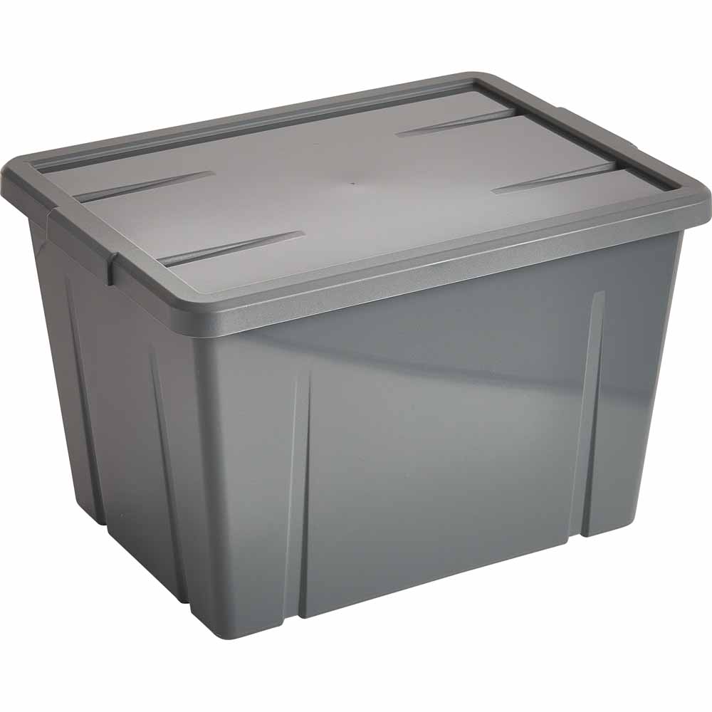 Wilko Grey Storage Box 20L Wilko