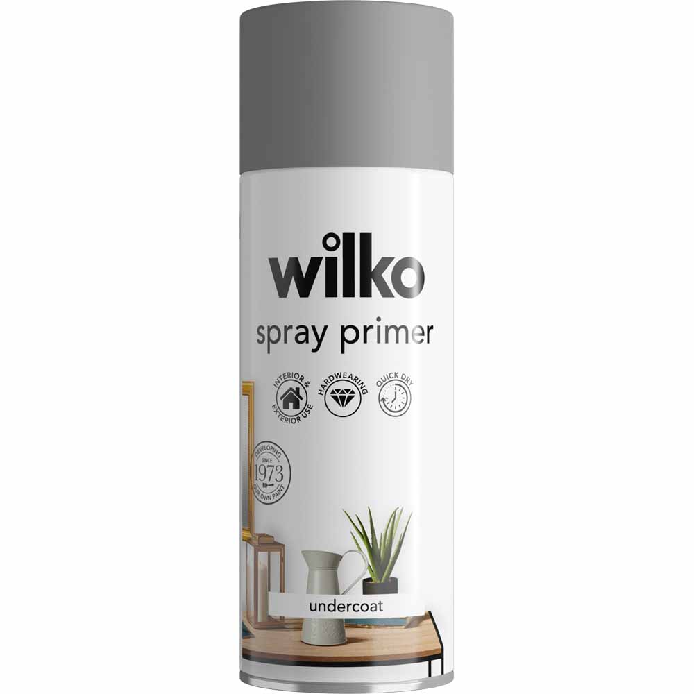 Wilko Grey Spray Primer 400ml Wilko