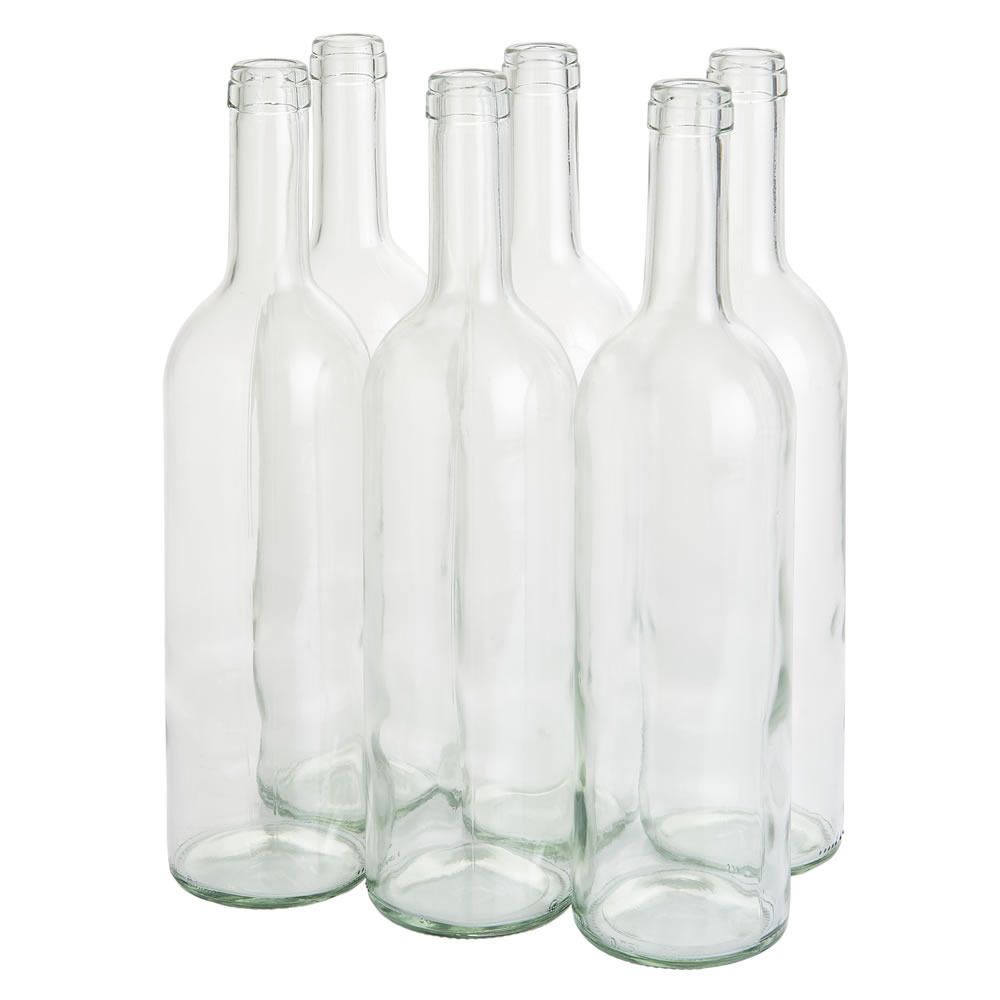 Wilko Clear Wine Bottles 6 pack Wilko