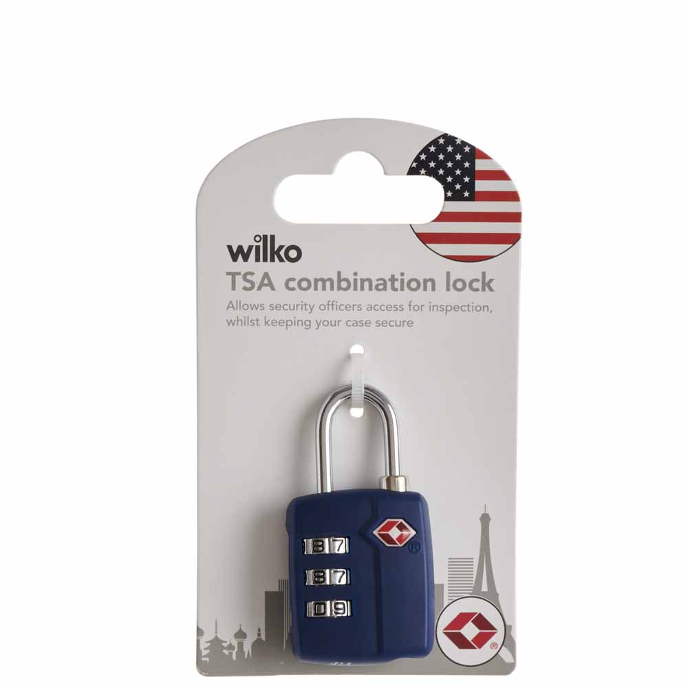 Wilko Combination Padlock TSA Approved Wilko