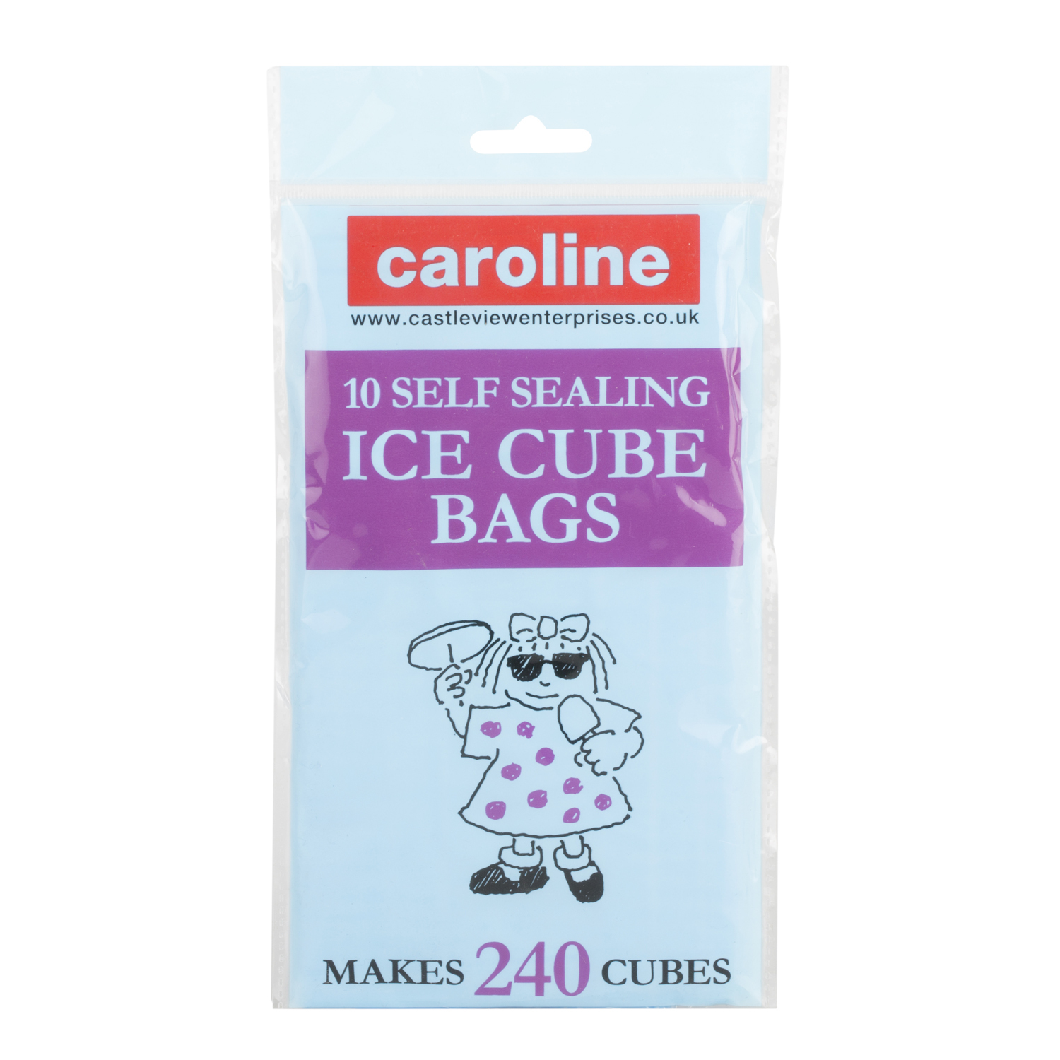 Pack of 10 Self Sealing Ice Cube Bags Wilko