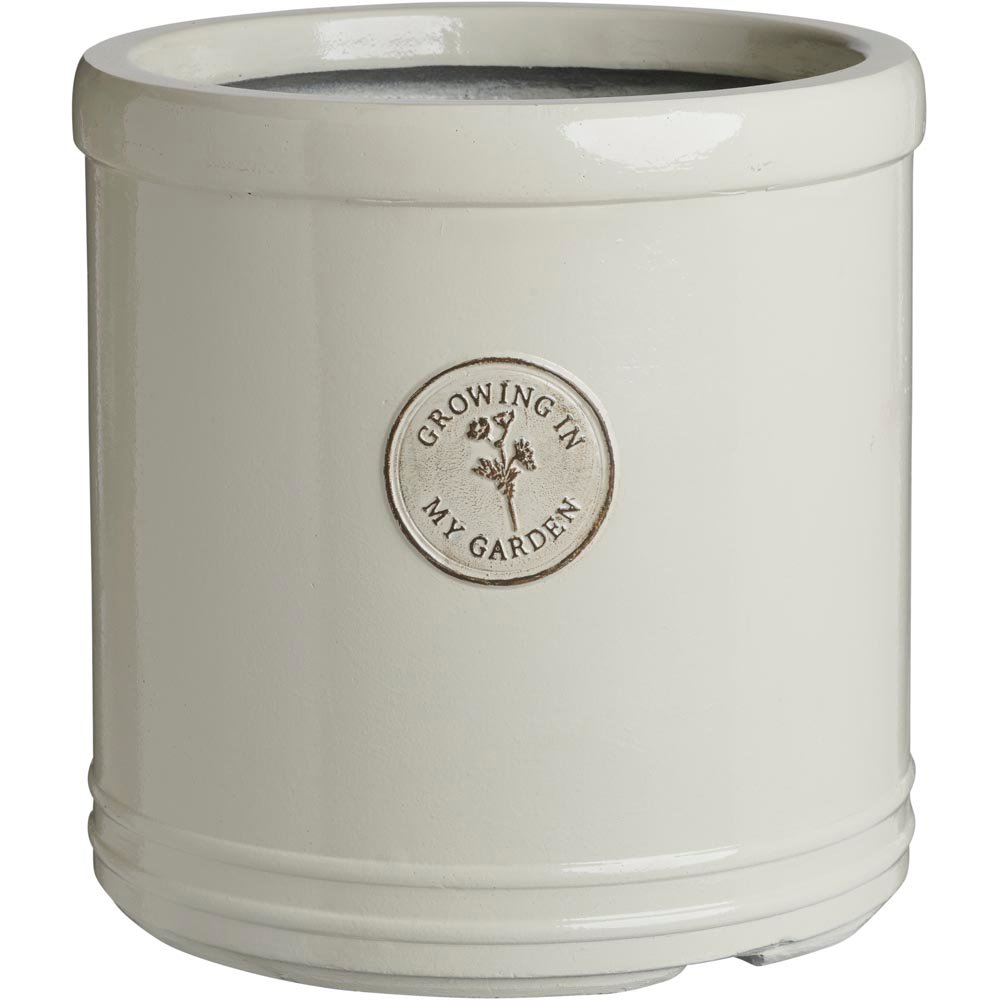 Wilko Cream Emblem Outdoor Planter Medium Wilko