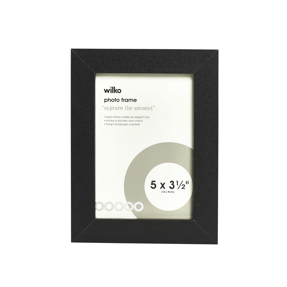 Wilko Black Photo Frame 3.5 x 5 Inch Wilko