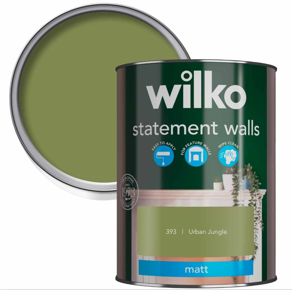 Wilko Statement Walls Urban Jungle Matt Emulsion Paint 1250ml Wilko