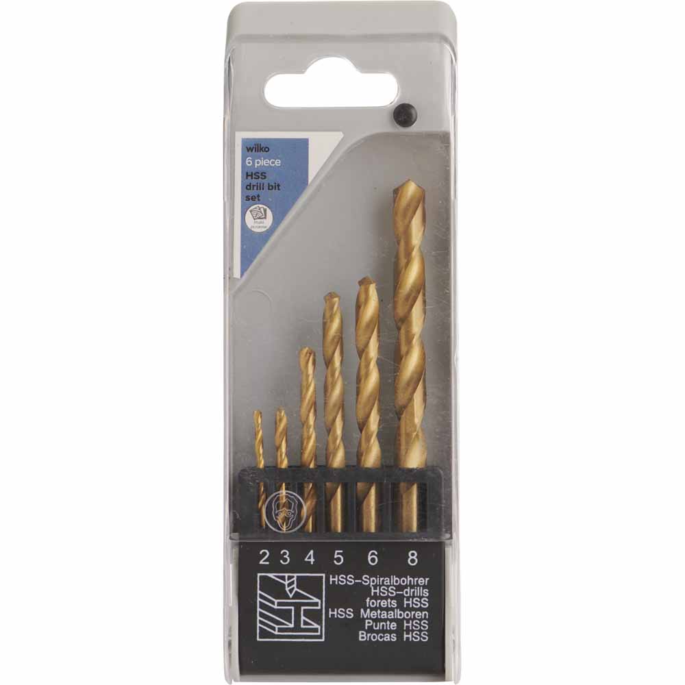 Wilko HSS Twist Drill Bit Set 6 Piece Wilko