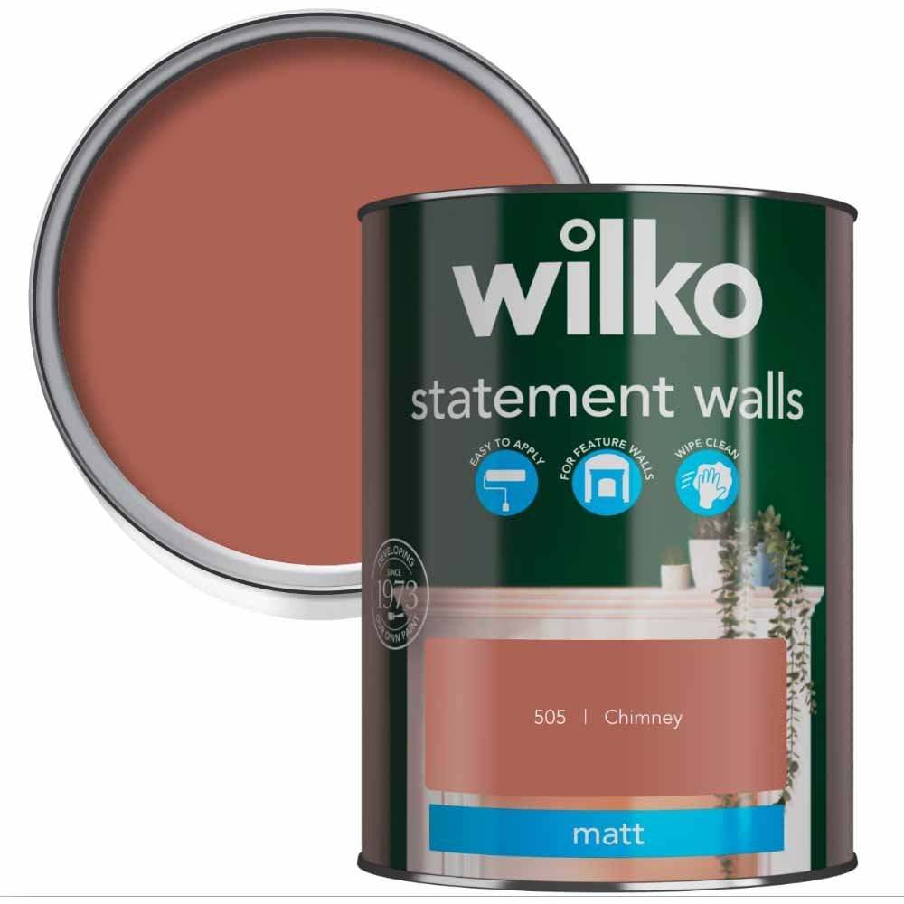 Wilko Statement Walls Chimney Pot Matt Emulsion Paint 1250ml Wilko