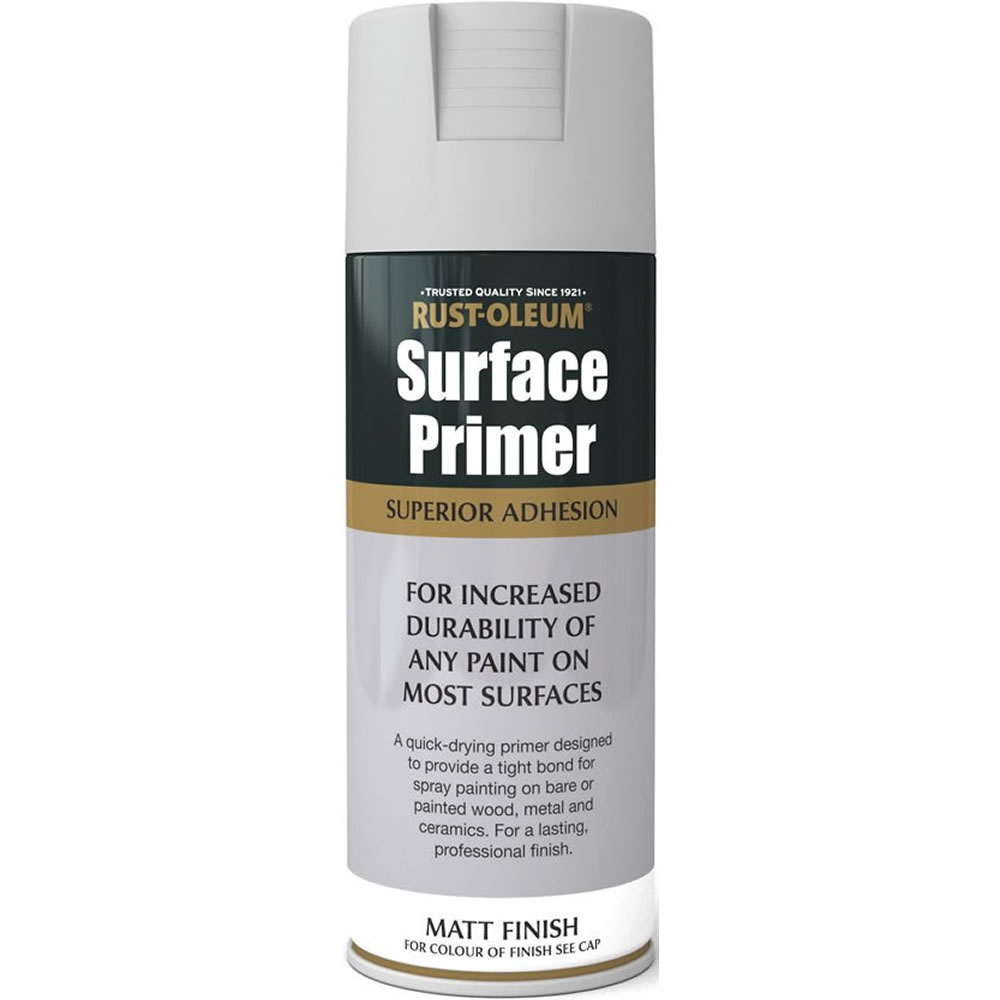 RustOleum Grey Surface Primer Matt Spray Paint 400ml Wilko