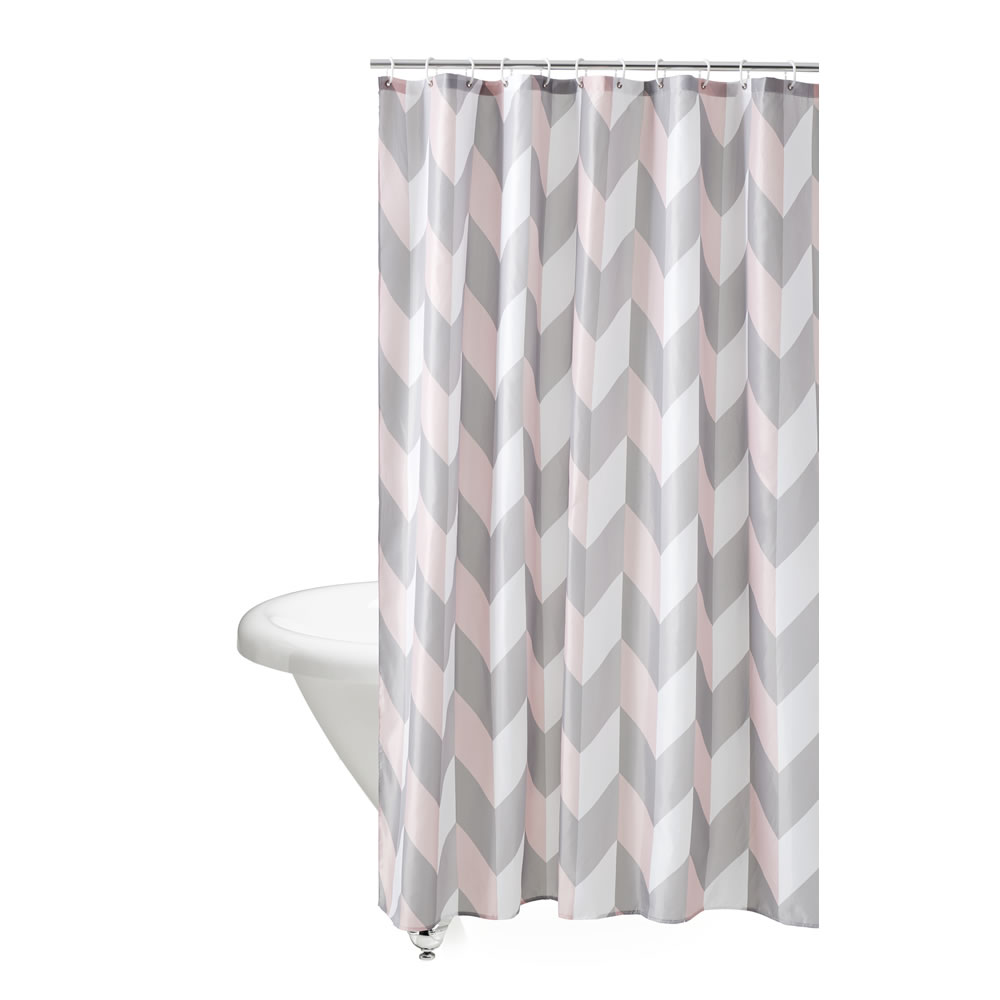 Wilko Treasured Chevron Shower Curtain Wilko