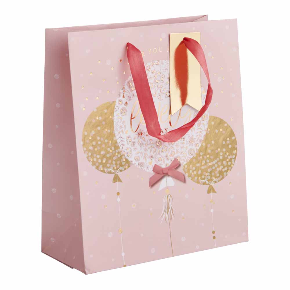 Wilko Medium Giftbag Lovely Day Balloon Wilko