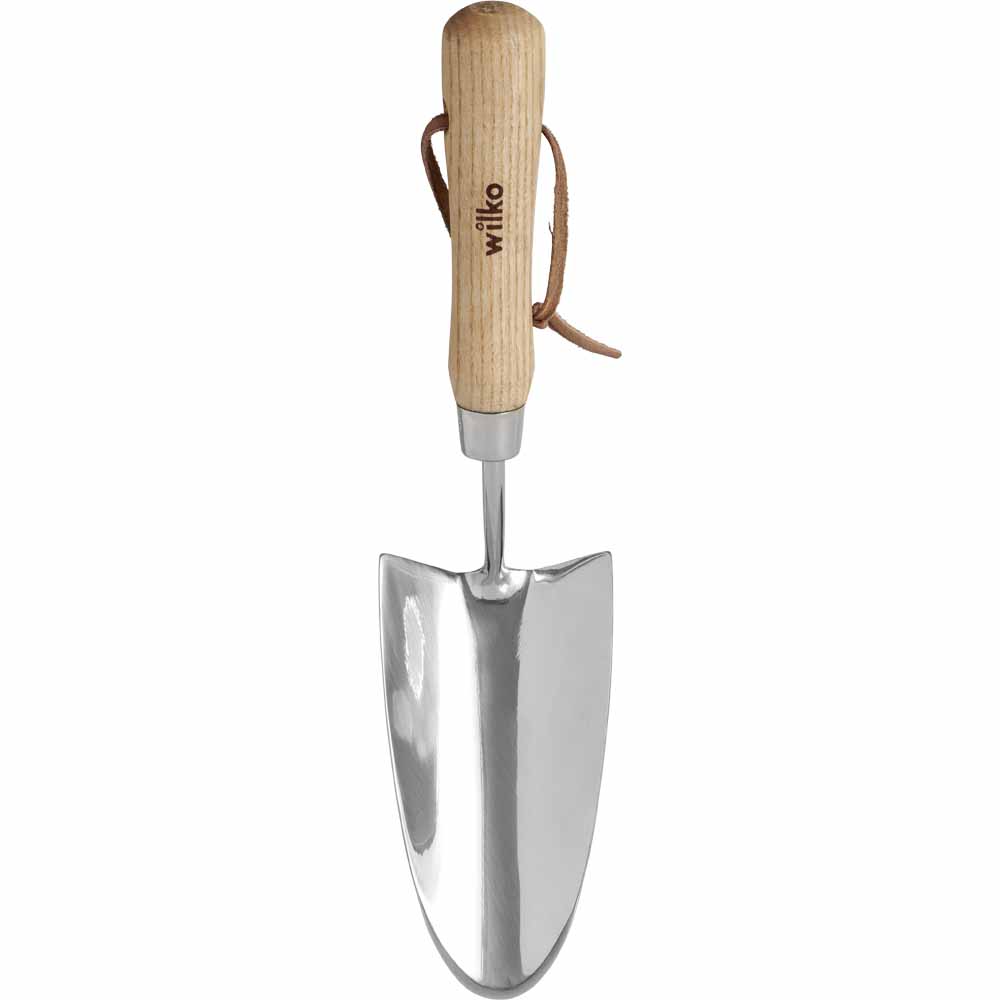 Wilko Wood Handle Stainless Steel Hand Trowel Wilko
