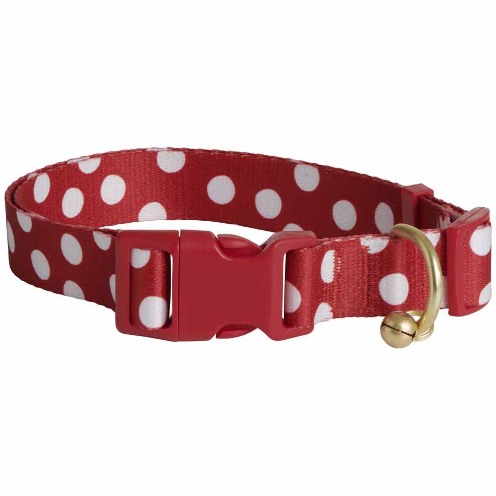 Red Dotted Collar Large | Wilko