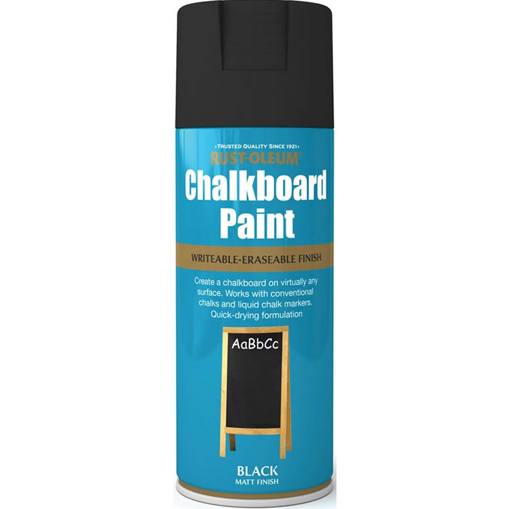 RustOleum Black Chalkboard Matt Spray Paint 400ml Wilko