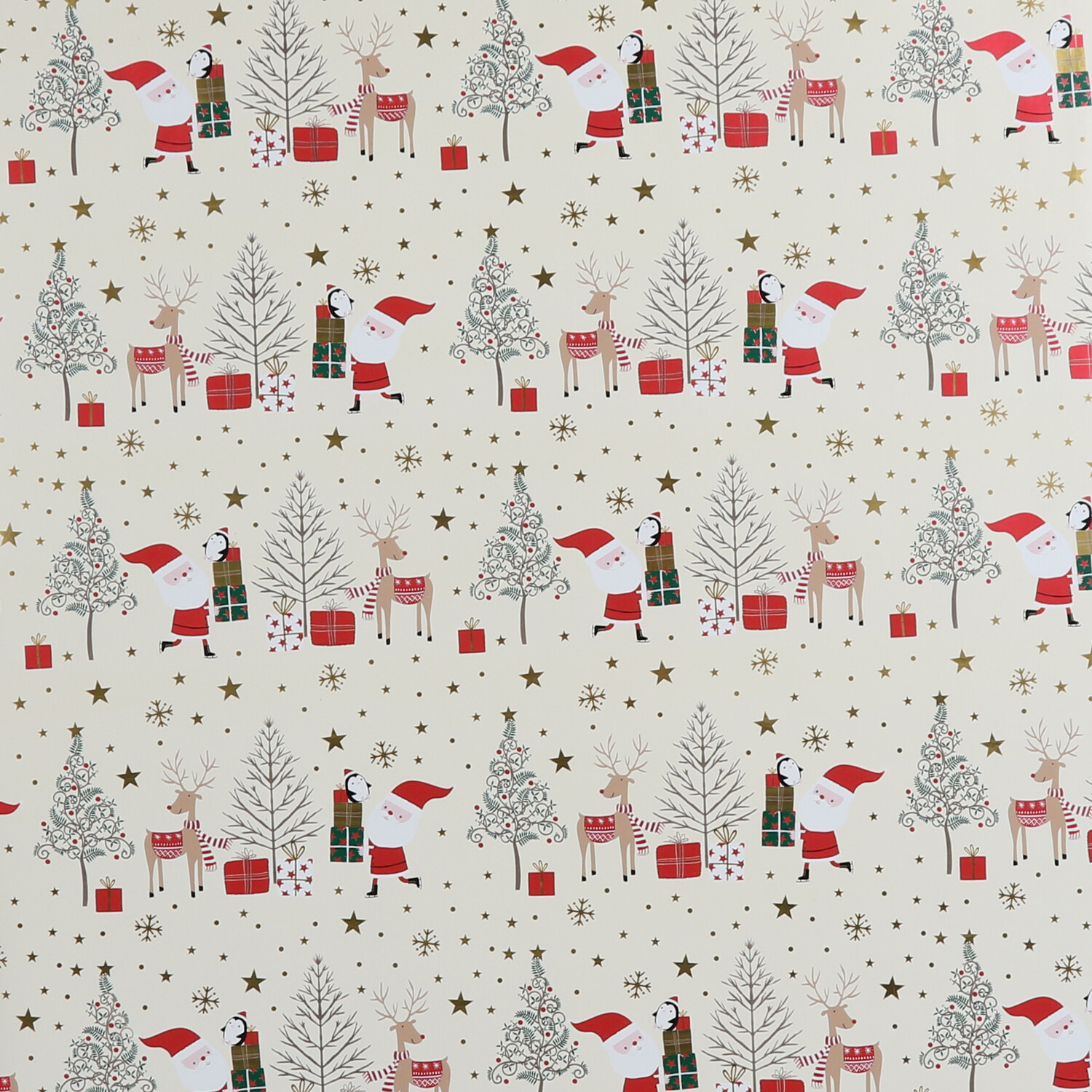 Whimsical Santa Wrapping Paper 4m Wilko