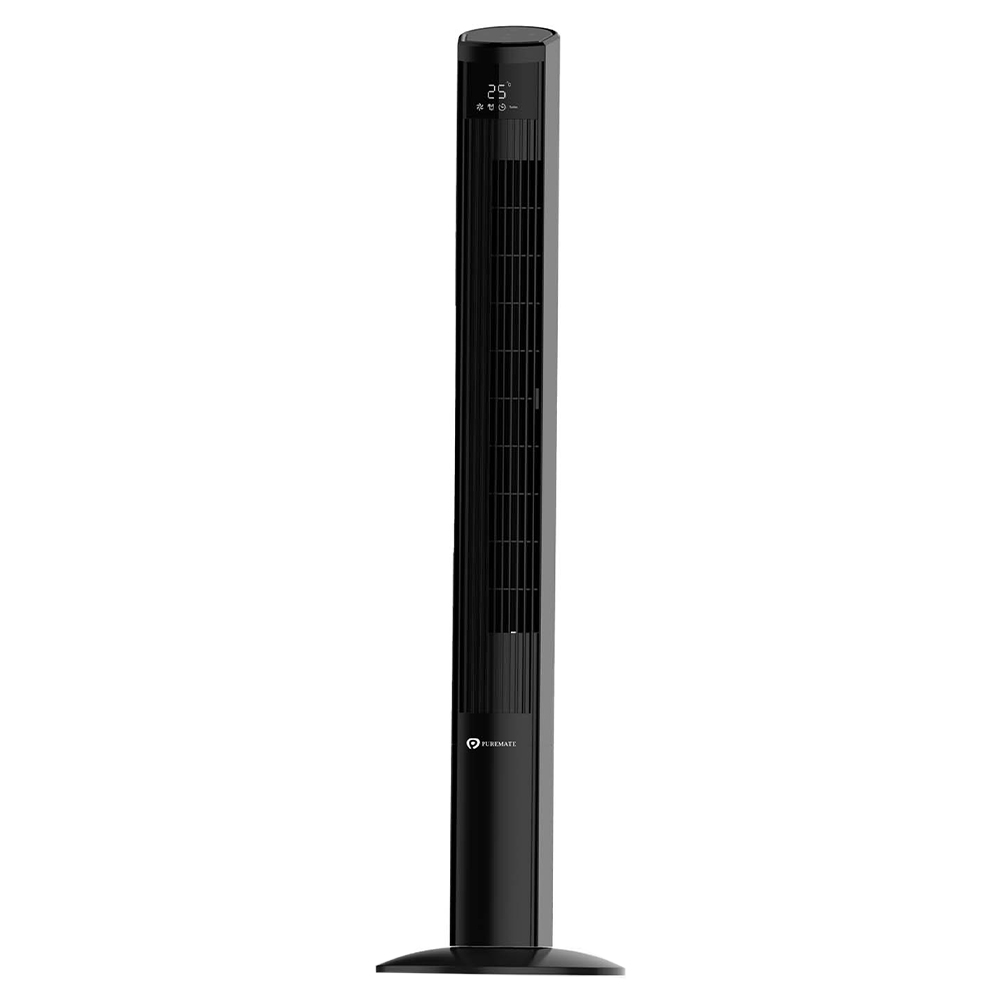 Puremate Black Oscillating Tower Fan 47 inch Wilko