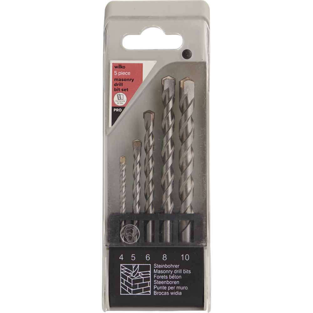 Wilko Masonry Plus Drill Bit Set 5PC Wilko